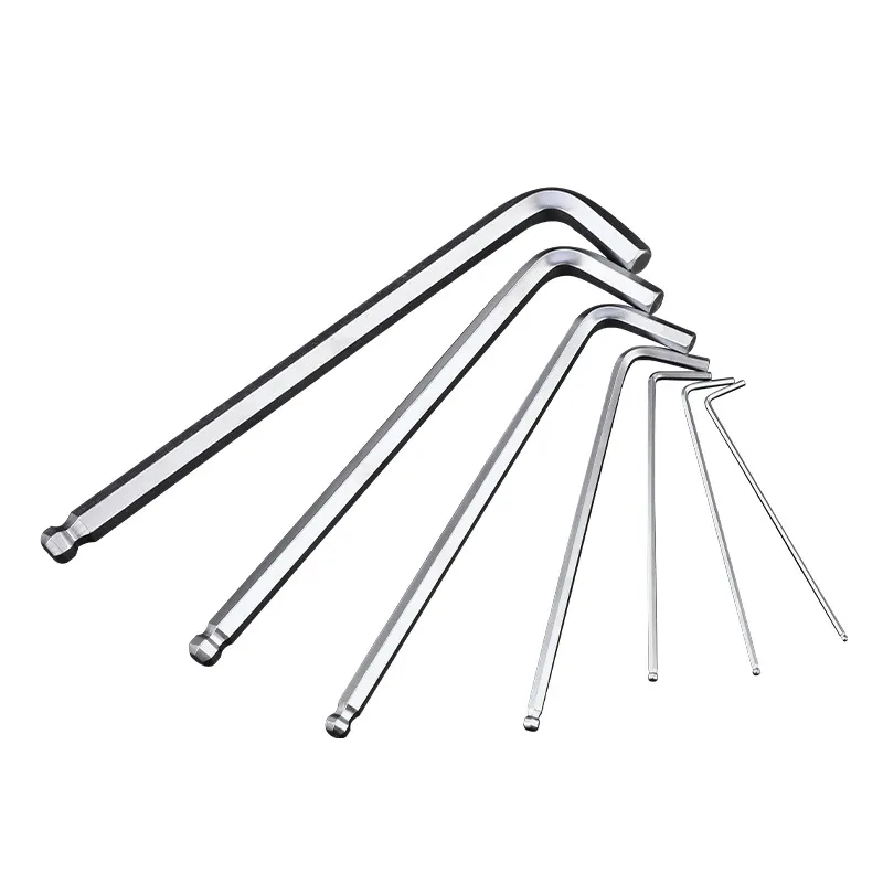 L-Shaped Ball End Hex Key Set – Extra Long Allen Wrench Kit, Professional Combination Hexagon Wrenches for Bicycle, Furniture & Machinery Repair